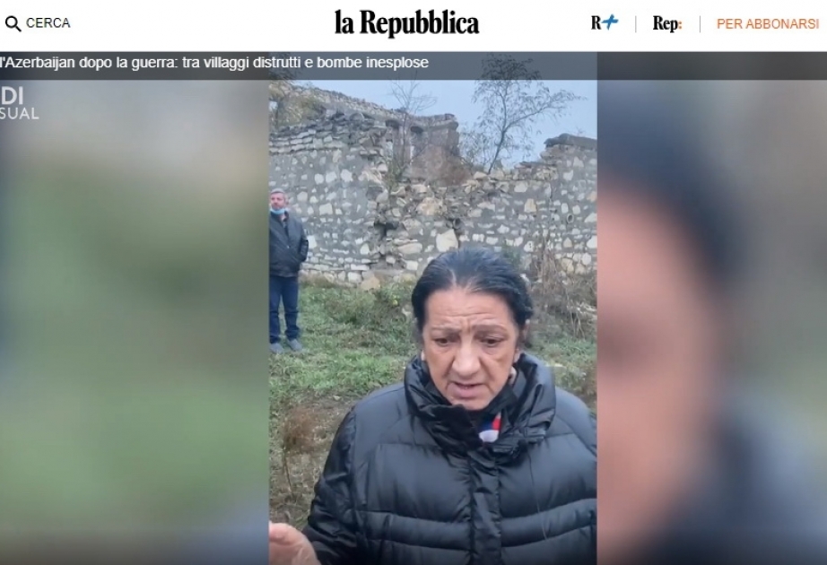 İtaliyanın nüfuzlu “la Repubblica” qəzeti ermənilərin Füzulidə törətdikləri vəhşiliklərdən bəhs edən videreportaj yayıb VİDEO