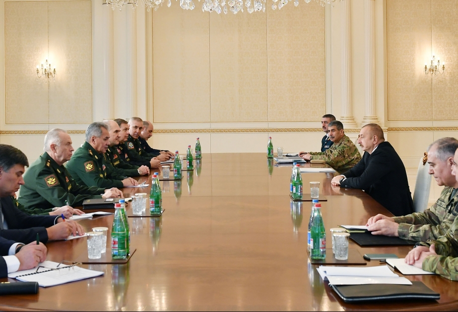 Президент Ильхам Алиев принял делегацию во главе с министром обороны России  ОБНОВЛЕНО ВИДЕО