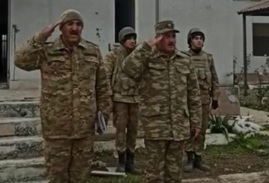 Ağdamın Şelli kəndində Azərbaycan bayrağı ucaldılıb VİDEO