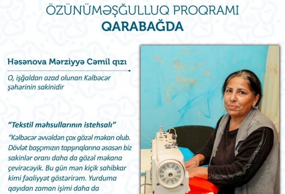 Kəlbəcərdən olan özünüməşğulluq proqramının iştirakçıları öz ailə bizneslərini doğma rayona aparacaqlar