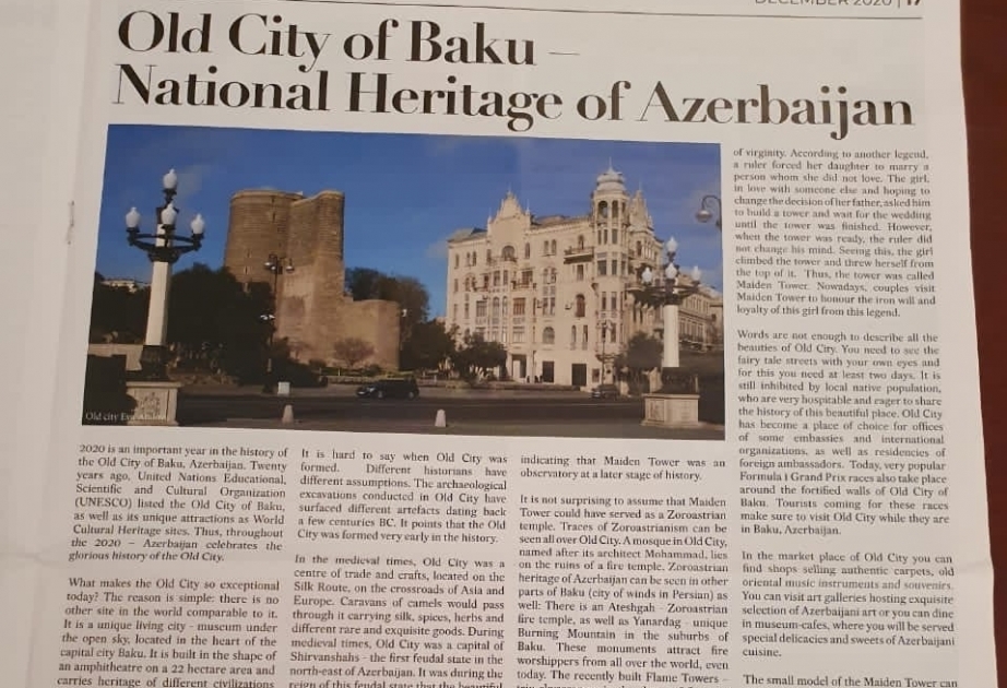 “The Holland Times” publica un artículo sobre la Ciudad Vieja de Bakú