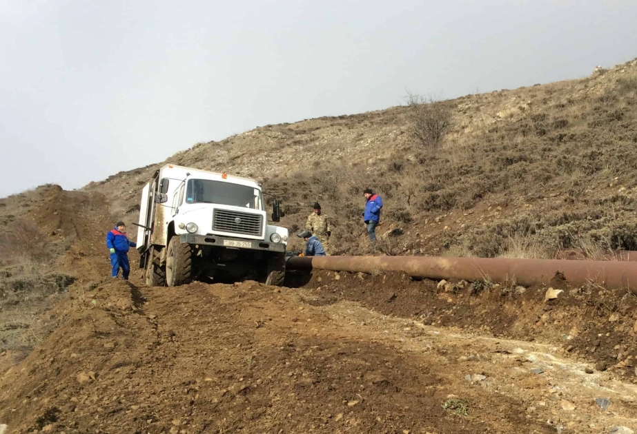 Şuşa şəhərinə içməli suyun verilməsinə başlanılıb