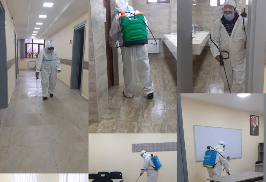 Koronavirus pandemiyası təhlükəsinə qarşı dezinfeksiya işləri aparılır