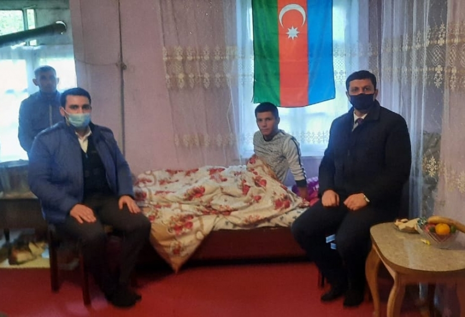 İsmayıllıda yaralı hərbçilərlə görüş olub