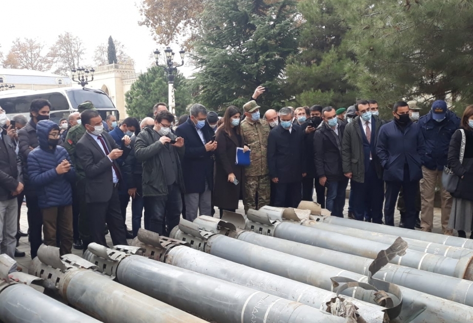 Представители дипломатического корпуса в Азербайджане ознакомились с последствиями военных преступлений Армении в Тертере ВИДЕО