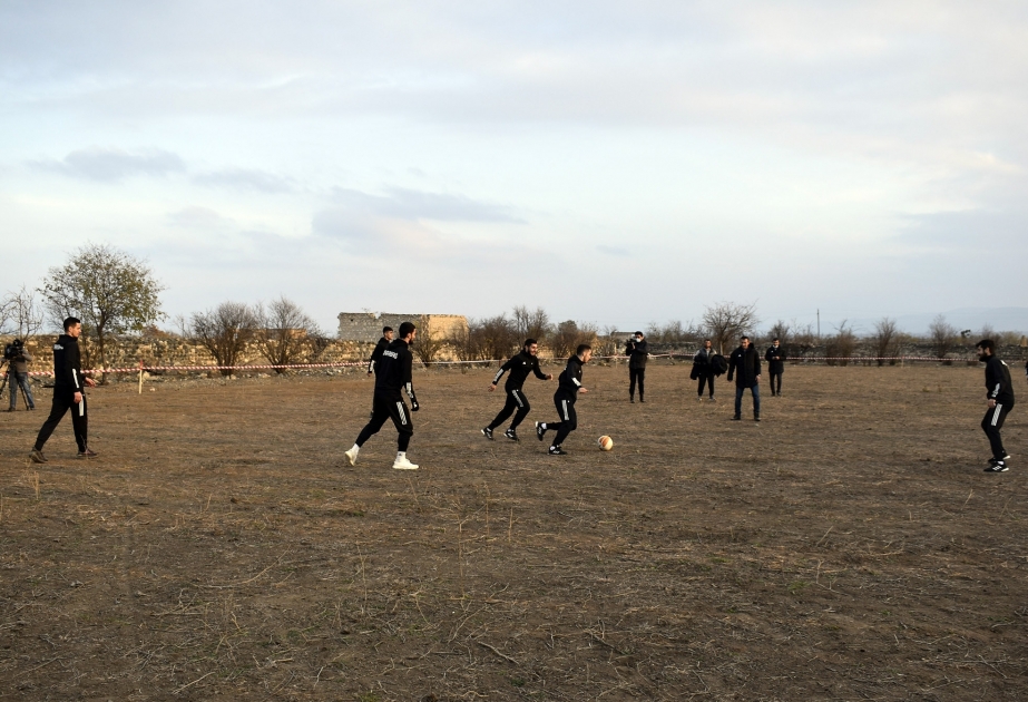 27 years on, Azerbaijan football team visits freed city