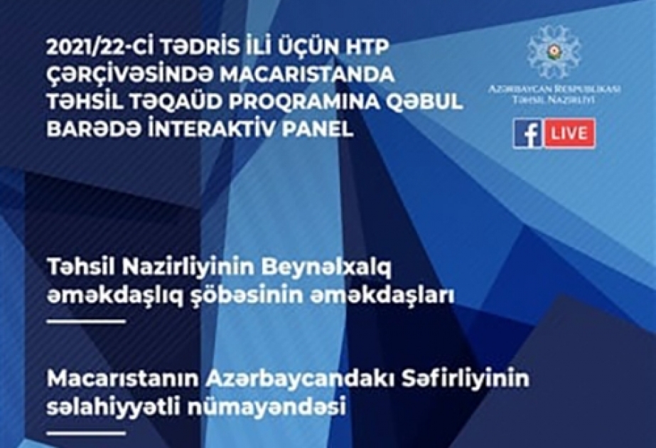 Macarıstanda təqaüd proqramına sənəd qəbulu ilə bağlı onlayn vebinar keçiriləcək