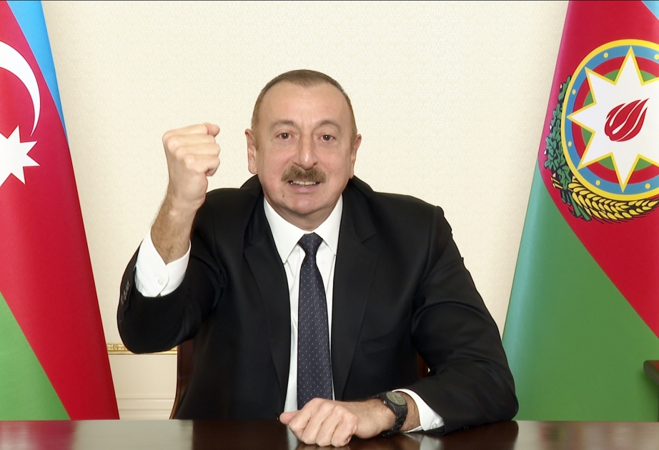 El Presidente de Azerbaiyán Ilham Aliyev se dirigió al pueblo