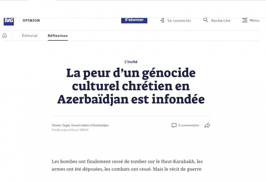 El temor al genocidio cultural cristiano en Azerbaiyán es infundado