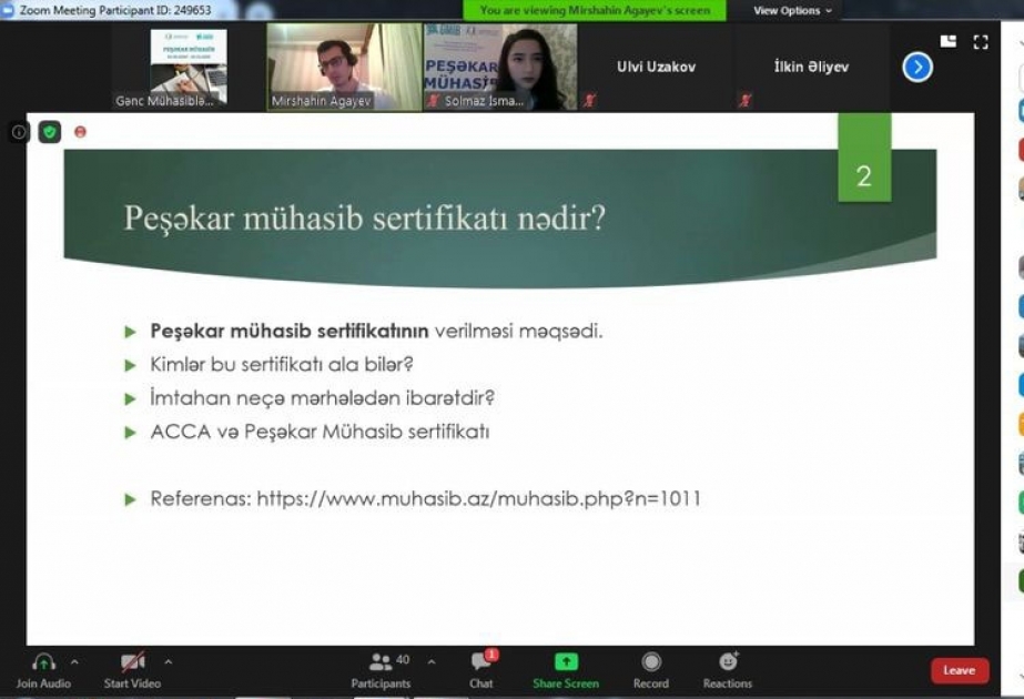 “Peşəkar mühasib” layihəsinə start verilib