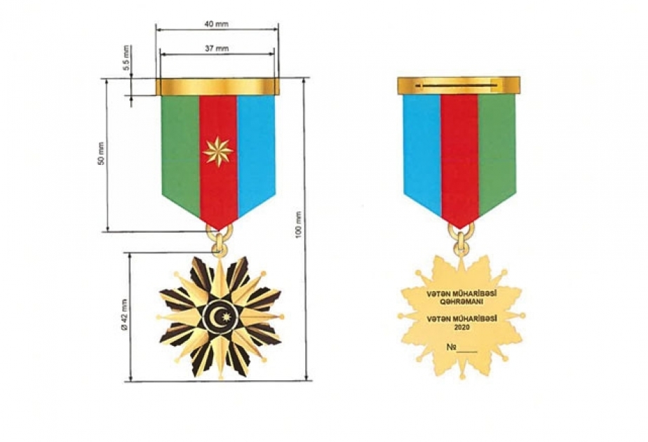 “Vətən Müharibəsi Qəhrəmanı” Azərbaycan Respublikası medalının təsviri