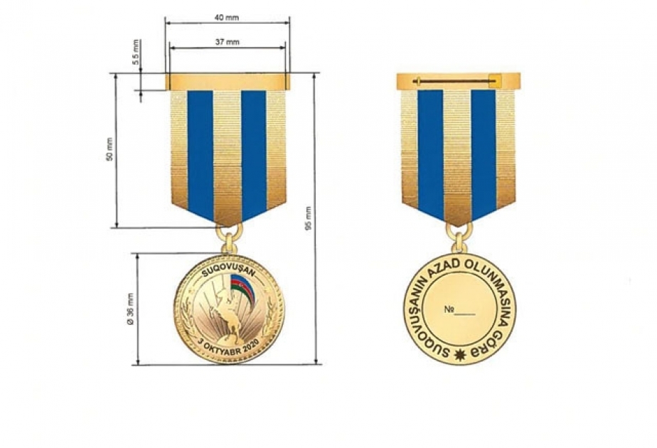 “Suqovuşanın azad olunmasına görə” Azərbaycan Respublikası medalının təsviri