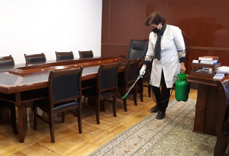 Mingəçevir Dövlət Universitetində növbəti dezinfeksiya işləri aparılıb