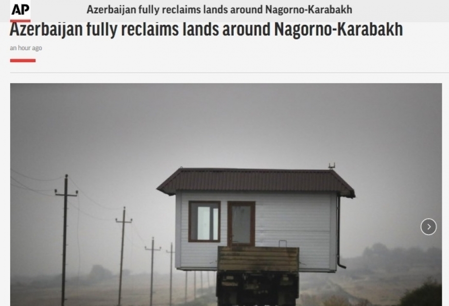 "Associated Press" reporta sobre la recuperación de la integridad territorial de Azerbaiyán