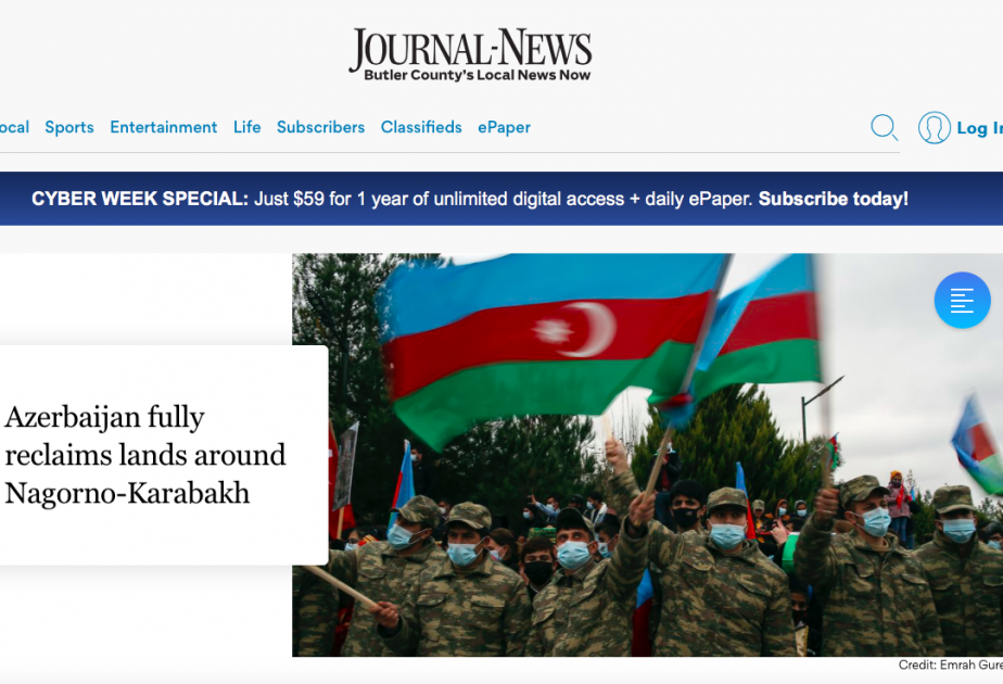 ABŞ-ın “Journal News” qəzetində Azərbaycanın Ermənistan üzərində qələbəsinə dair məqalə dərc edilib