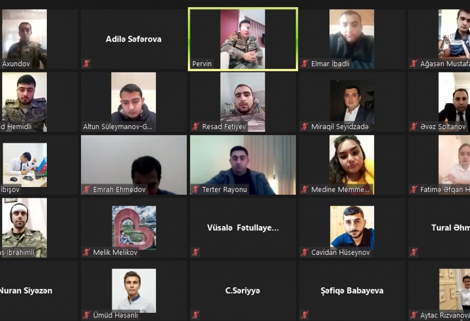 “Könüllülər dekadası” çərçivəsində “Könlüm keçir Qarabağdan” mövzusunda onlayn görüş keçirilib