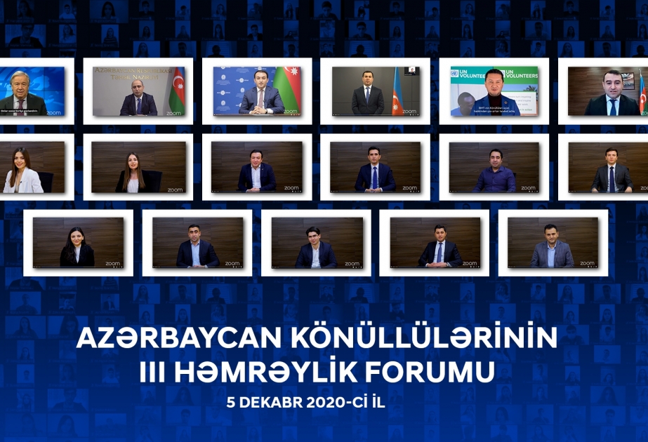 Azərbaycan Könüllülərinin III Həmrəylik Forumu keçirilib və “İlin könüllüsü” mükafatının qalibləri elan olunub