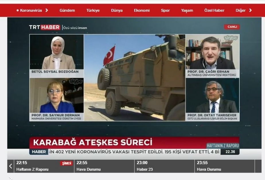 “TRT Haber”: Azərbaycan qazandığı zəfərlə bölgədə yeni əməkdaşlıq mühiti yaradıb