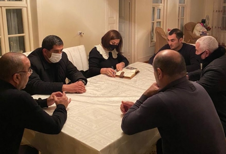 Yevlaxda Vətən müharibəsində yaralanmış hərbiçilərlə görüş