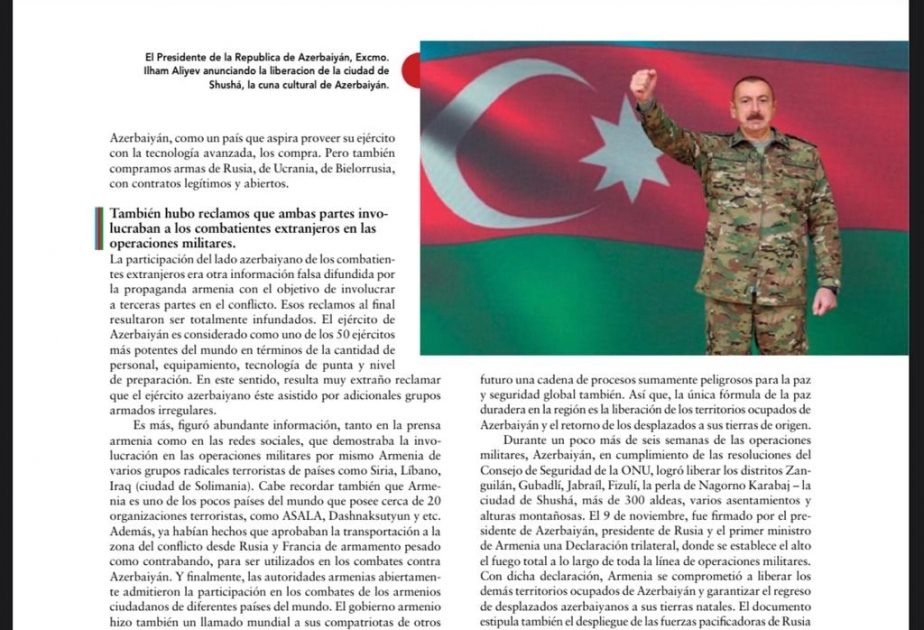 Meksikanın “El Mundo” jurnalı erməni təcavüzünün tarixi, ölkəmizə qarşı terror siyasəti və əldə olunmuş atəşkəs bəyanatı haqqında yazıb