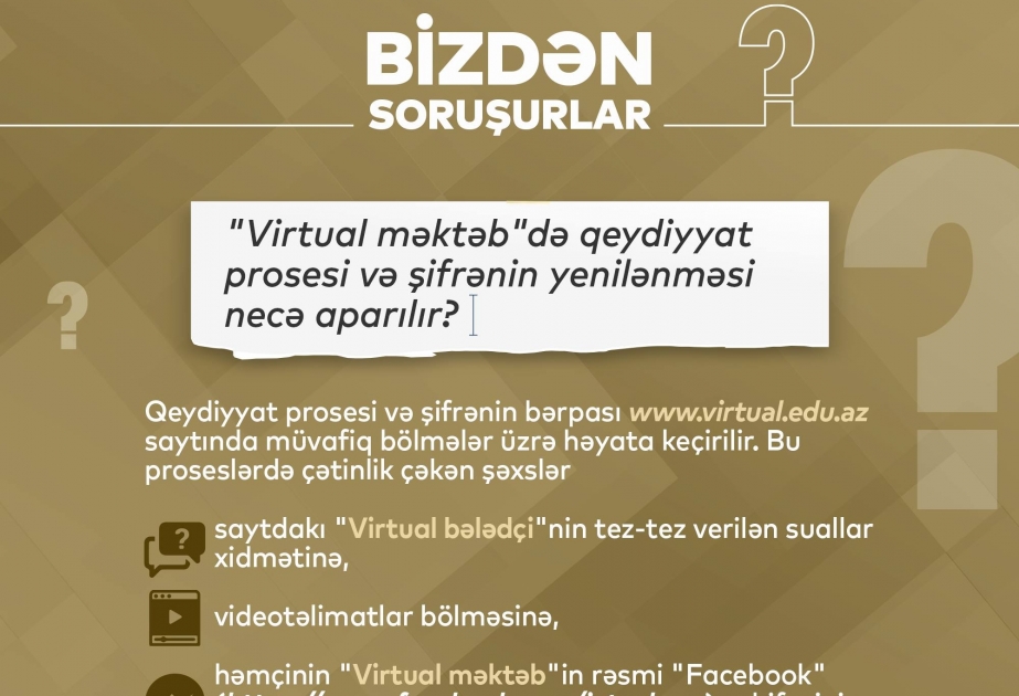Təhsil Nazirliyinin “Bizdən soruşurlar” layihəsi davam etdirilir