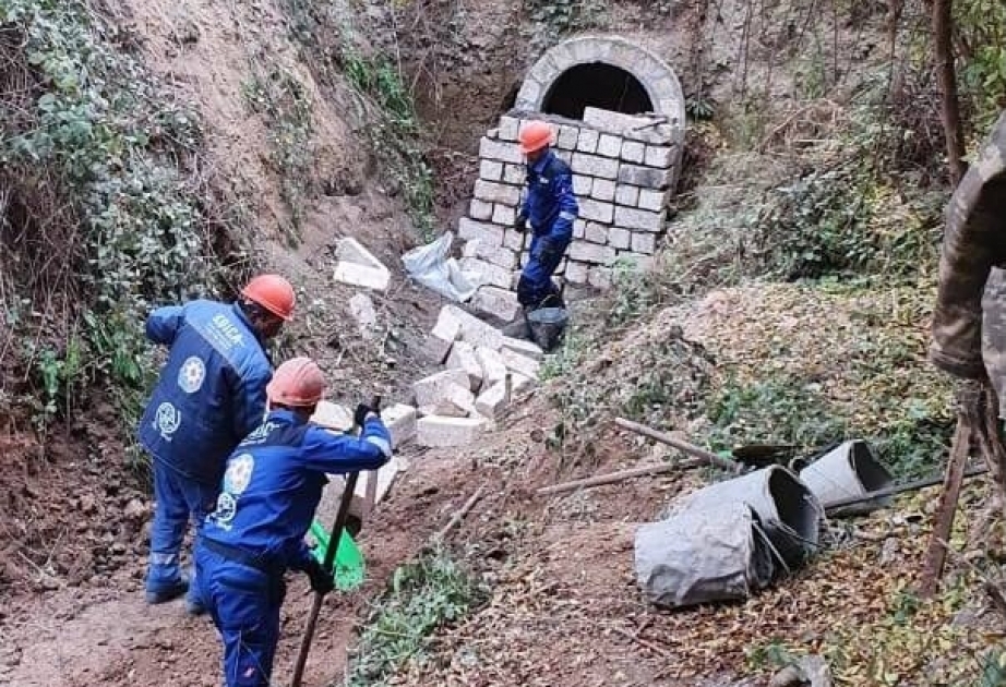 В селе Мирешелли Агдамского района начались ремонтно-восстановительные работы в кяхризе Шамси