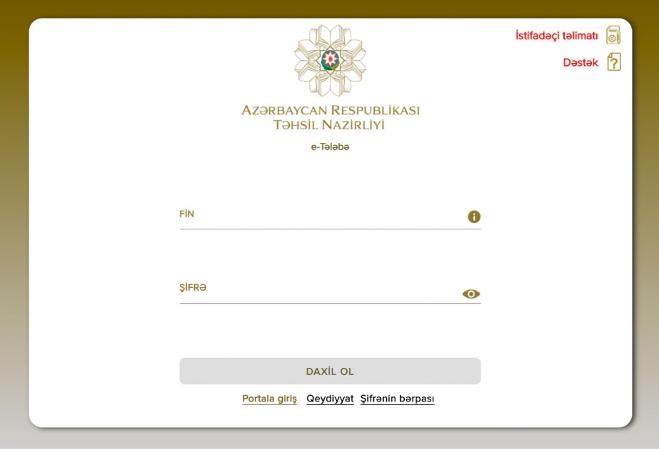 e-telebe.edu.az portalına müraciətlərin qəbulu sabah başa çatır
