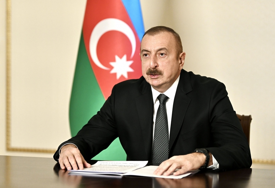 联合国大会新冠疫情特别会议国家元首和政府首脑会议在纽约举行 阿塞拜疆总统伊利哈姆·阿利耶夫发表讲话
