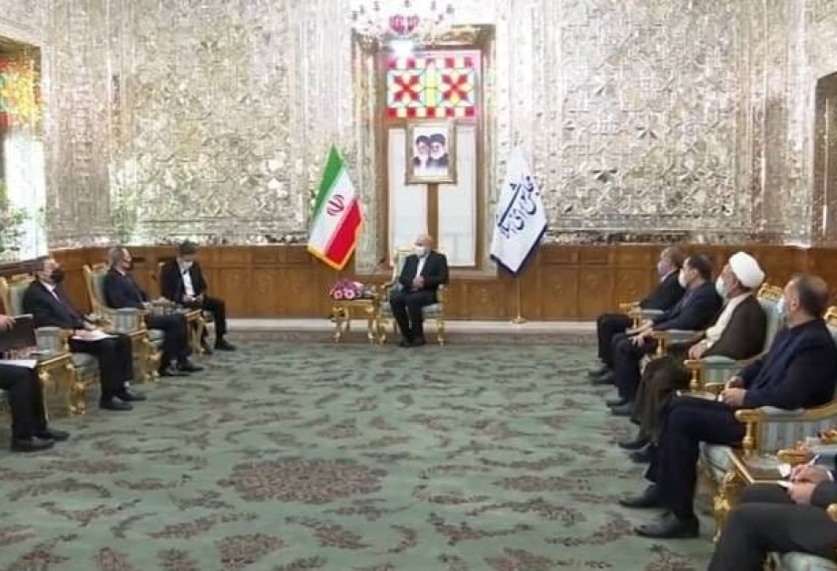 وزير الخارجية يلتقي برئيس مجلس الشورى الإسلامي الإيراني