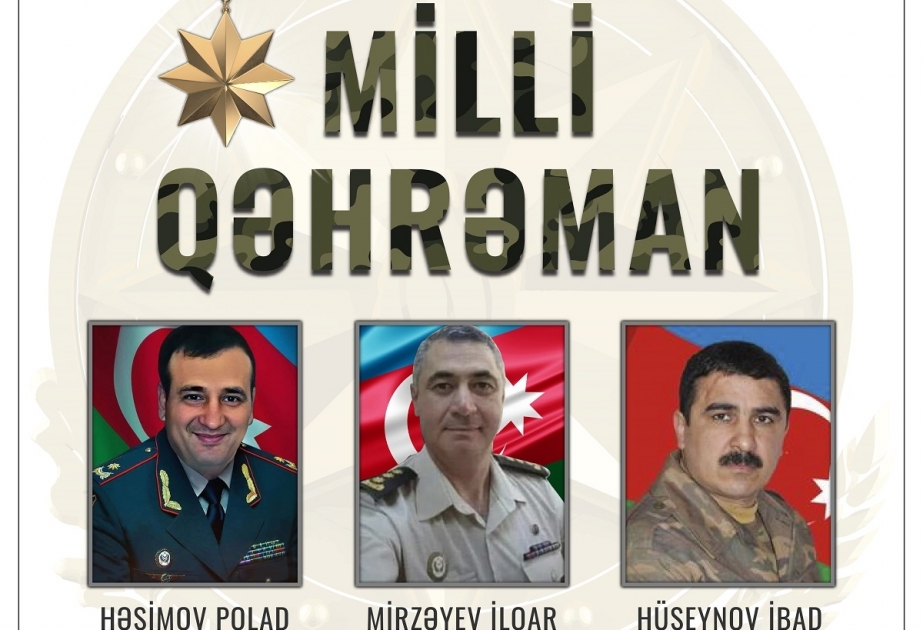 “Azərbaycanın Milli Qəhrəmanı” adı verilmiş hər üç şəxs üçün Prezidentin aylıq təqaüdü təyin edilib