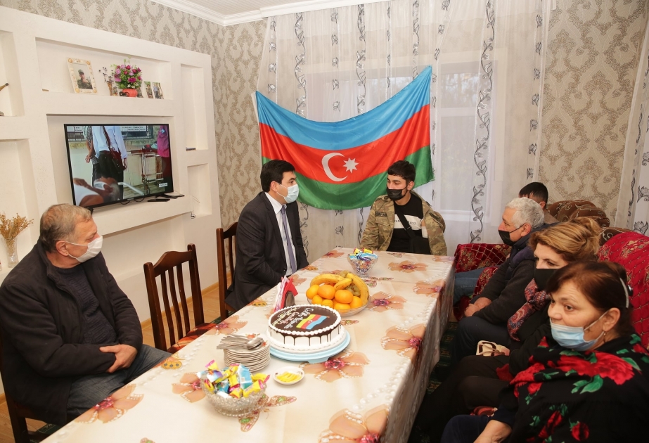 Xaçmazda şəhid ailələri və yaralı hərbçilər ziyarət olunub