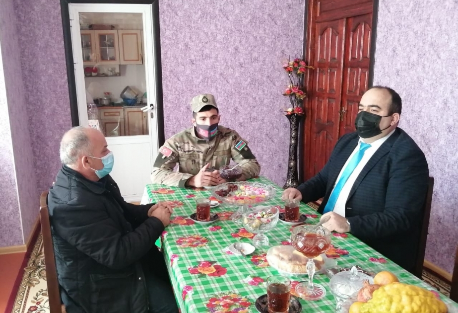 Qəbələdə Vətən müharibəsinin qaziləri ziyarət olunub