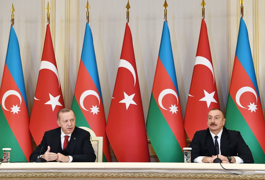 Azerbaijani, Turkish presidents made press statements VIDEO