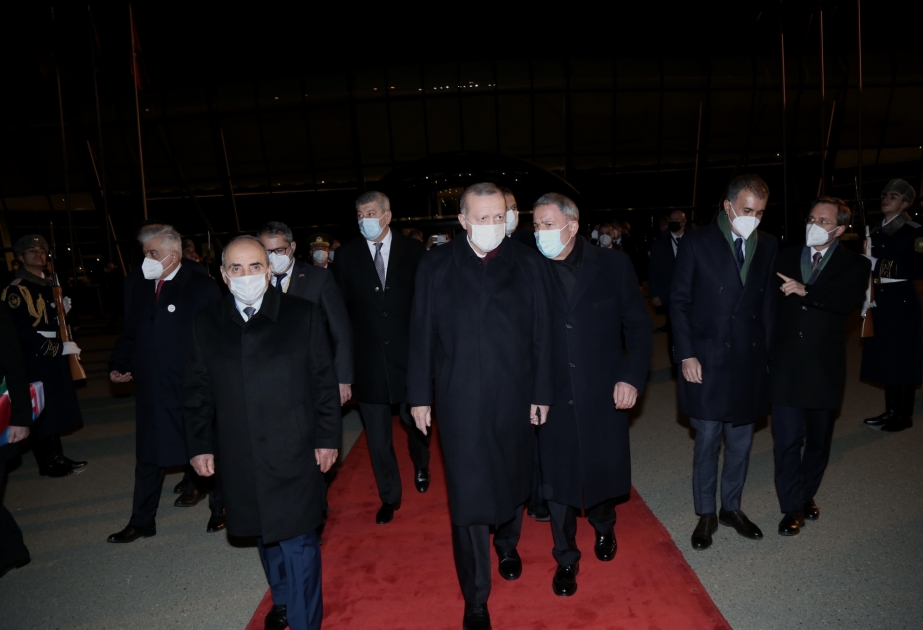 Türkiyə Prezidenti Rəcəb Tayyib Ərdoğanın Azərbaycana rəsmi səfəri başa çatıb