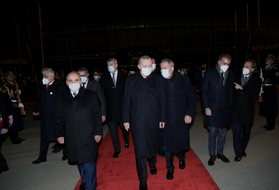 Präsident Recep Tayyip Erdogan beendet Aserbaidschan-Besuch