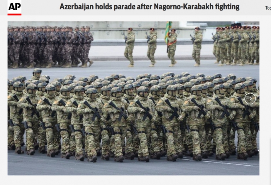 АР: В Азербайджане прошел парад после окончания войны в Карабахе