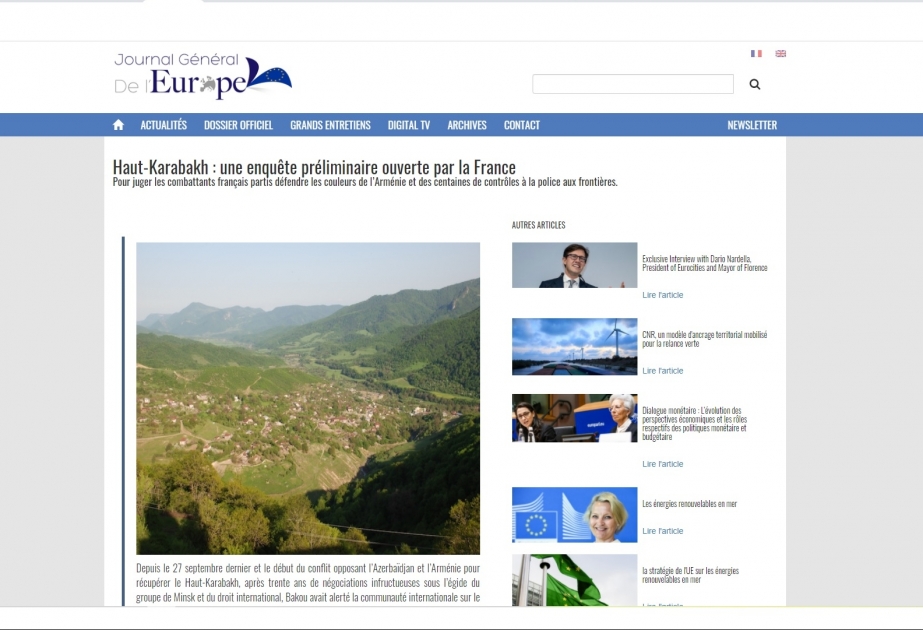 Une enquête préliminaire ouverte par la France contre les combattants franco-arméniens au Haut Karabagh