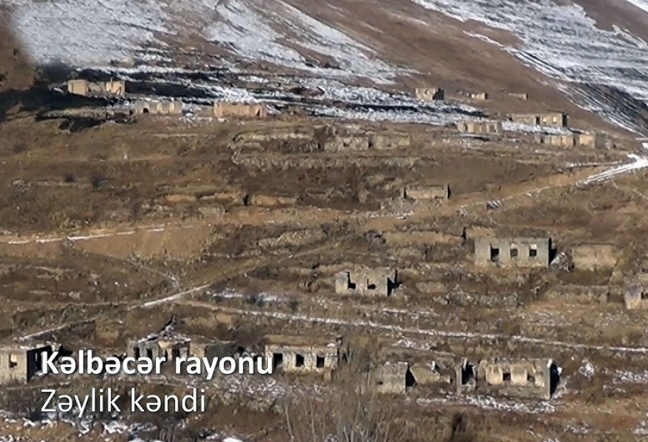 Министерство обороны распространило видеокадры из села Зейлик Кяльбаджарского района ВИДЕО