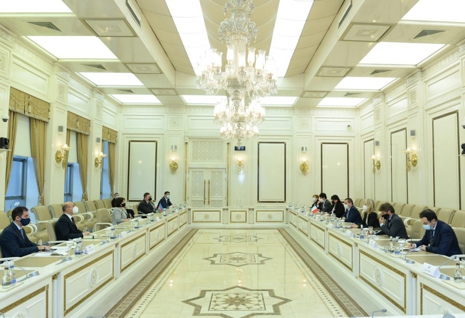 阿塞拜疆国民议会与意大利众议院副主席率领的代表团举行会晤