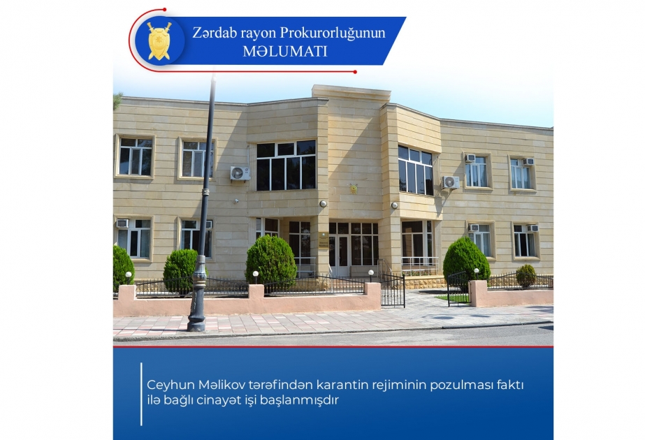 Koronavirus infeksiyasının yayılması üçün real təhlükə yaradan Zərdab rayon sakini tutulub
