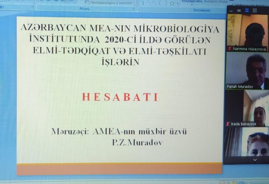 Mikrobiologiya İnstitutunun illik fəaliyyəti müzakirə olunub