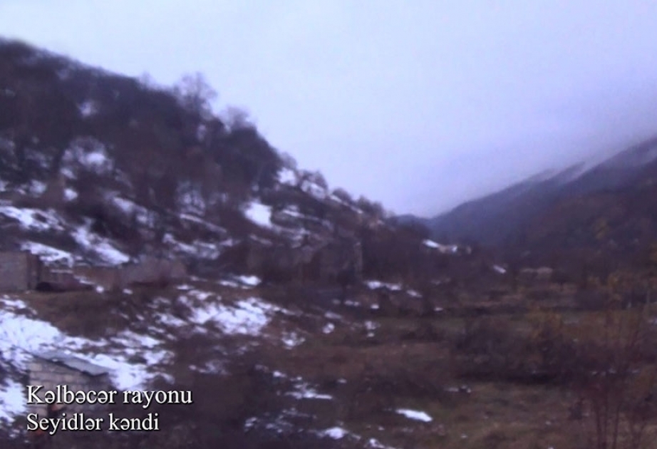 Министерство обороны Азербайджана распространило видеокадры из села Сейидляр Кяльбаджарского района ВИДЕО