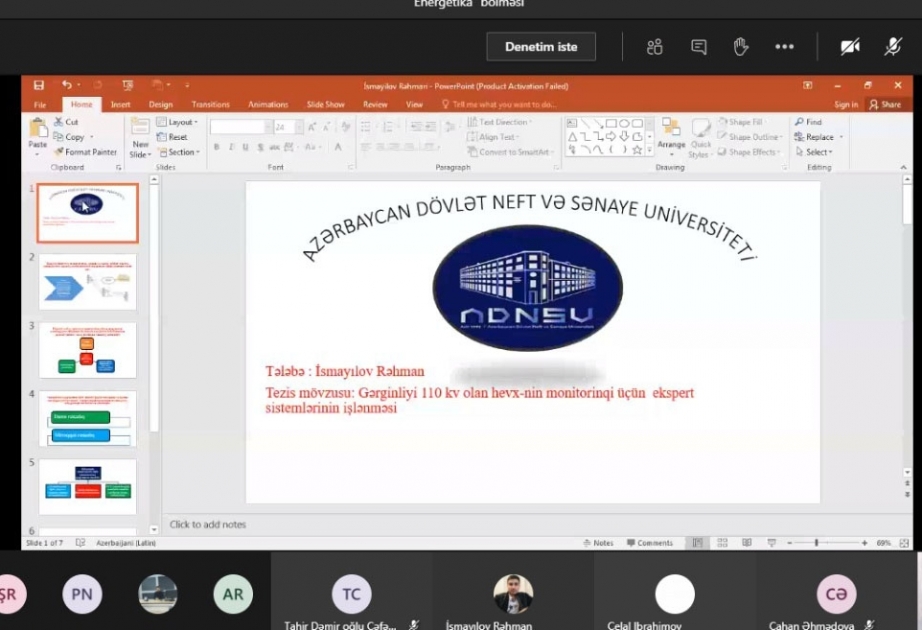 Azərbaycan Dövlət Neft və Sənaye Universitetində “Tələbələrin 69-cu elmi-texniki konfransı” keçirilir