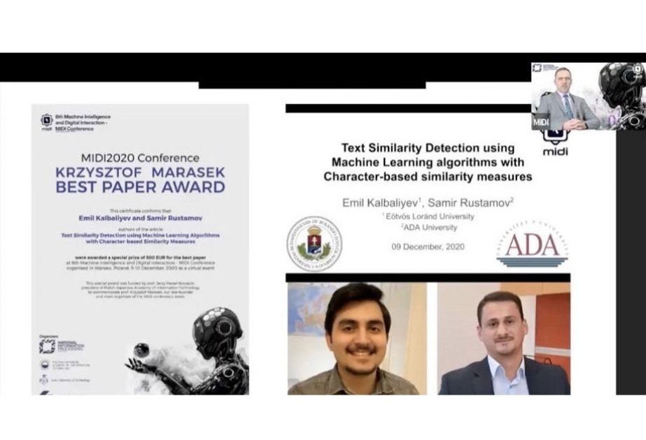 ADA Universitetinin müəllimi və məzununun məqaləsi beynəlxalq konfransın mükafatına layiq görülüb