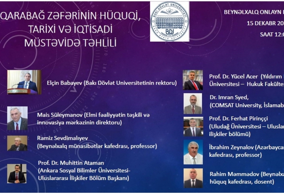 BDU-da “Qarabağ zəfərinin hüquqi, tarixi və iqtisadi müstəvidə təhlili” mövzusunda beynəlxalq konfrans keçirilib