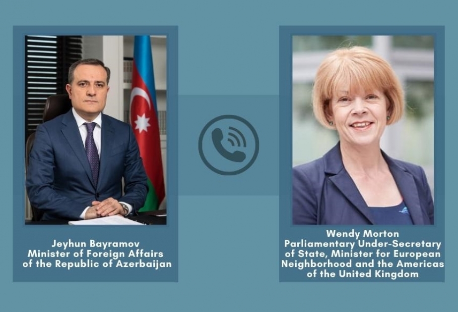 مكالمة هاتفية بين وزير الخارجية الاذربيجاني ووزير الجوار الاوروبي والامريكتين في الخارجية البريطانية