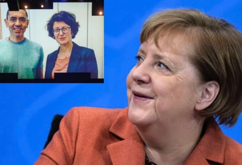 Corona-Impfstoff: Videokonferenz von Kanzlerin Merkel mit Biontech-Gründern Sahin und Türeci
