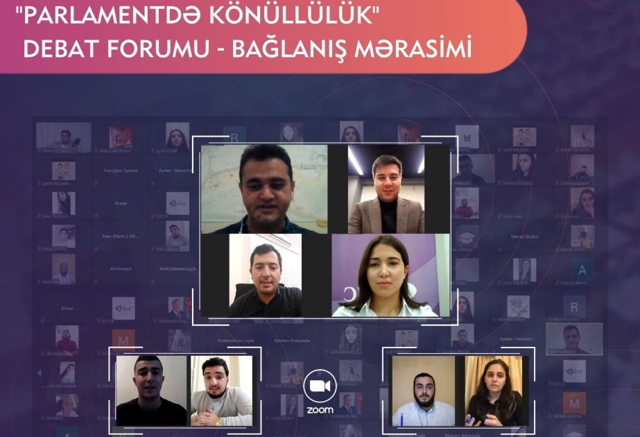 Yüzə yaxın gəncin iştirakı ilə könüllülük mövzusunda parlament debatları keçirilib