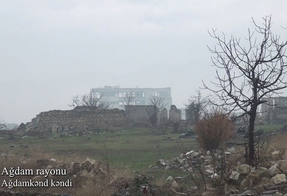 Müdafiə Nazirliyi Ağdam rayonunun Ağdamkənd kəndinin videogörüntülərini yayıb VİDEO