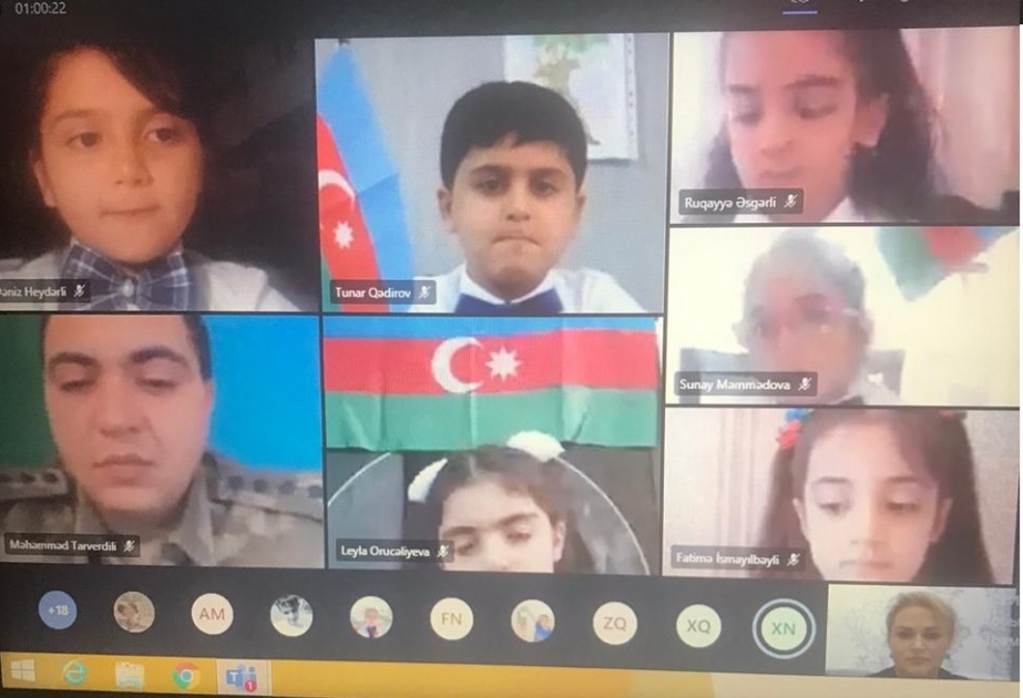 Müdafiə Nazirliyinin dəstəyi ilə 220 nömrəli məktəb-liseydə Vətən müharibəsində Qələbəyə dair “Açıq dərs” keçirilib